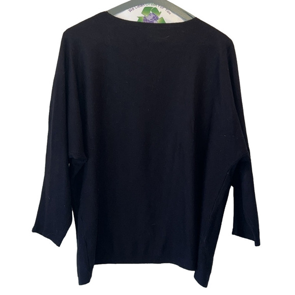 Aaeda Sweater Top, SZ M, PTP 22", Length 24", Off Center V Neck, Tri-Color Top, - Picture 4 of 7